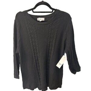 New With Tags - Southern Lady Sweater - Pullover - Black- Medium - Long Sleeve